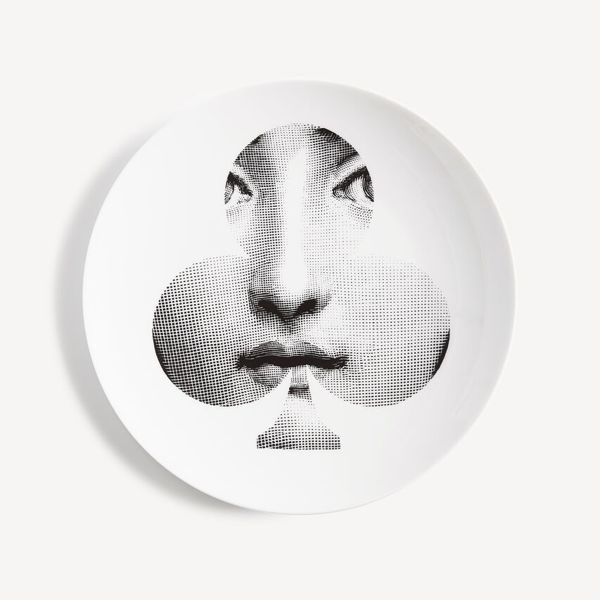 FORNASETTI Wall plate Tema e Variazioni n.69 White/Black PTV069XFOR21BIA