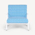 FORNASETTI Outdoor Armchair Losanghe Turquoise/White POL057MBEFOR22TUR