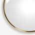 FORNASETTI Magic convex mirror with velvet ribbon Brass/Bordueaux C37X002FOR21OTT