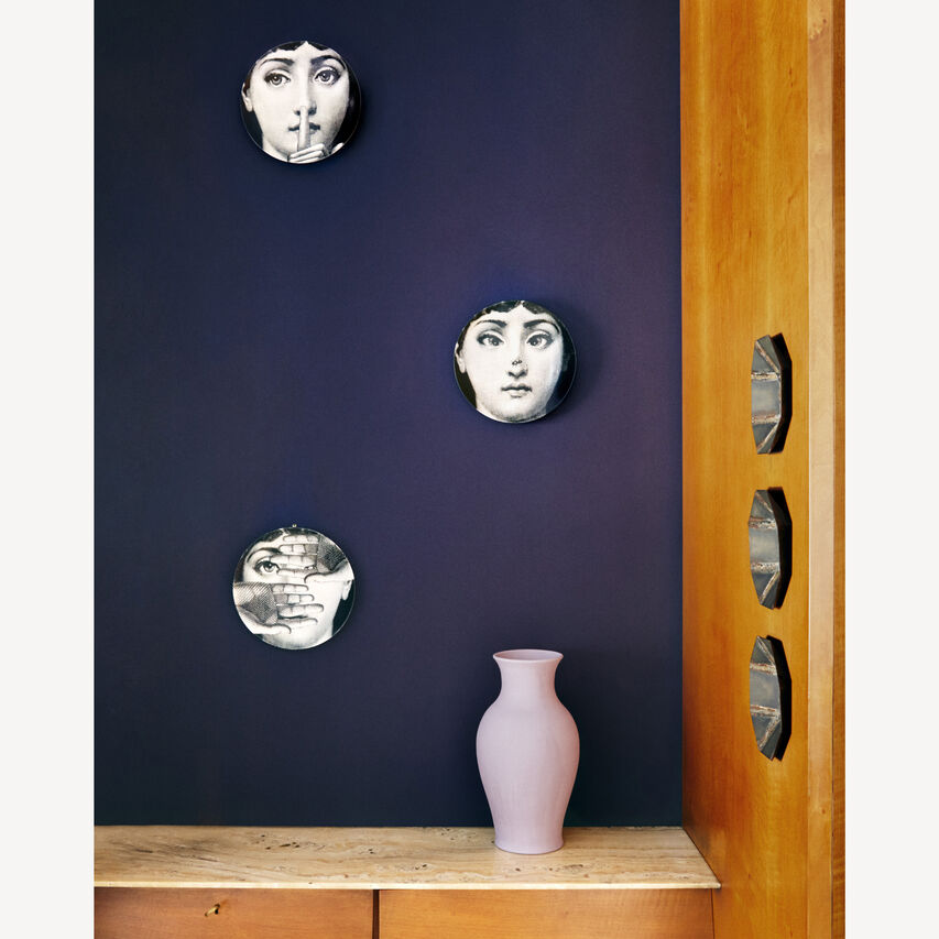 FORNASETTI Wall plate Tema e Variazioni n.334 White/Black PTV334XFOR20BIA