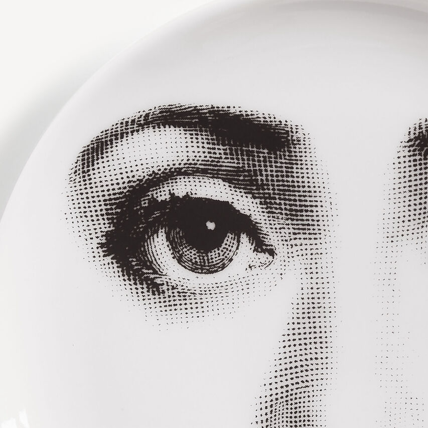 FORNASETTI Coaster Tema e Variazioni n.6 White/Black P17X006FOR21BIA