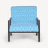 FORNASETTI Outdoor Armchair Losanghe Turquoise/White/Black POL057MNEFOR22TUR