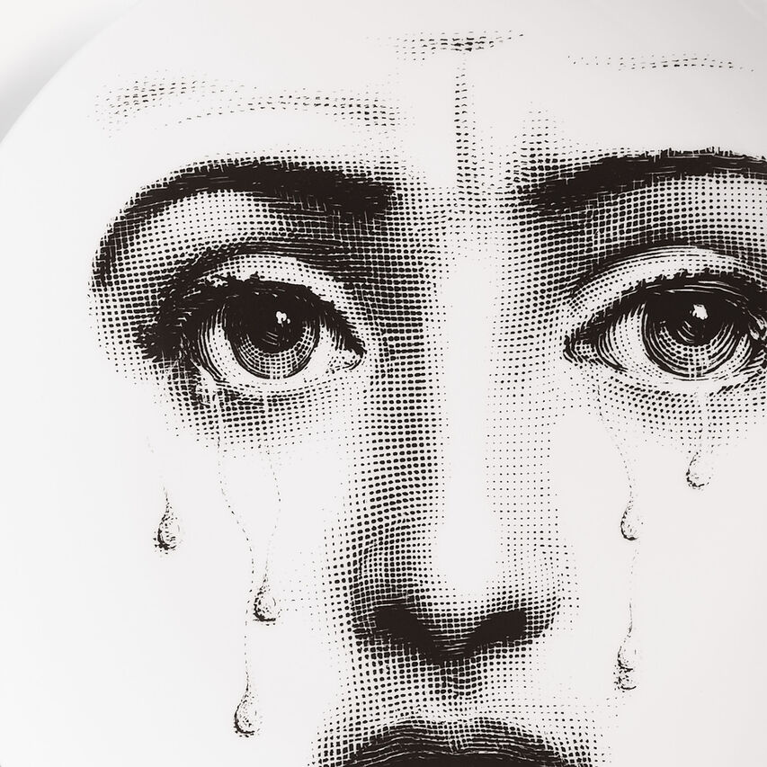 FORNASETTI Wall plate Tema e Variazioni n.77 White/Black PTV077XFOR21BIA