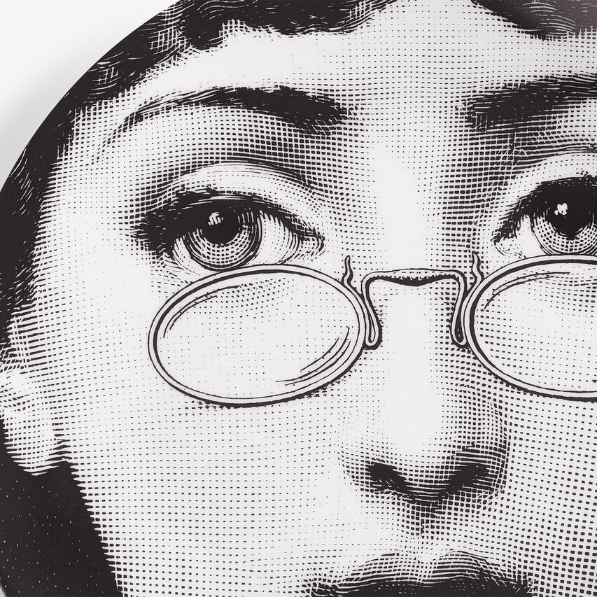 FORNASETTI Wall plate Tema e Variazioni n.155 White/Black PTV155XFOR21BIA