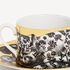 FORNASETTI Tea cup High Fidelity Fiorato White/Black/Gold P39Z2891FOR21ORO