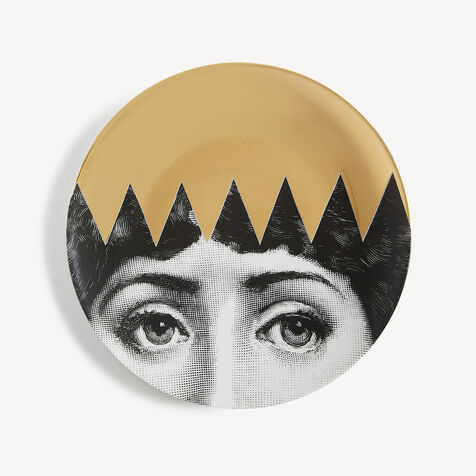 FORNASETTI Wall plate Tema e Variazioni n.62 White/Black/Gold PTVZ062FOR21ORO
