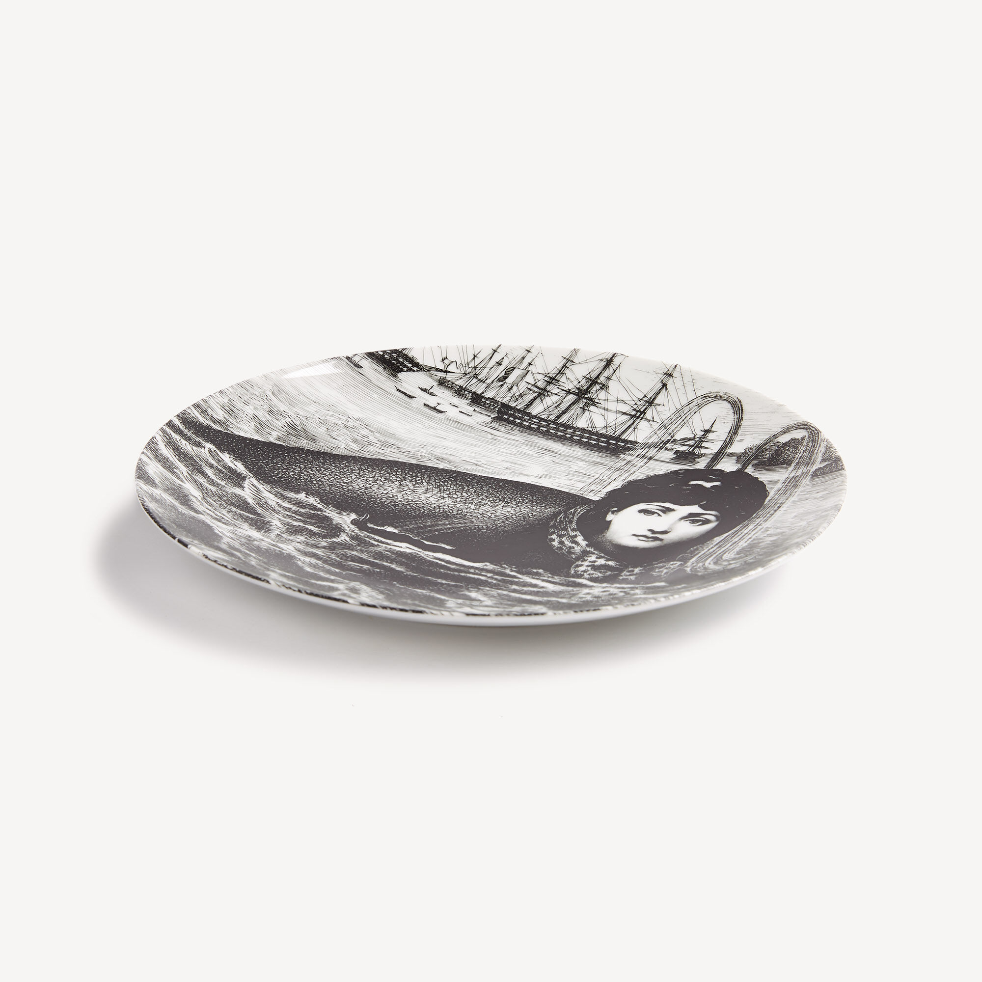 Wall plate Tema e Variazioni n.195 in White/Black | Fornasetti®