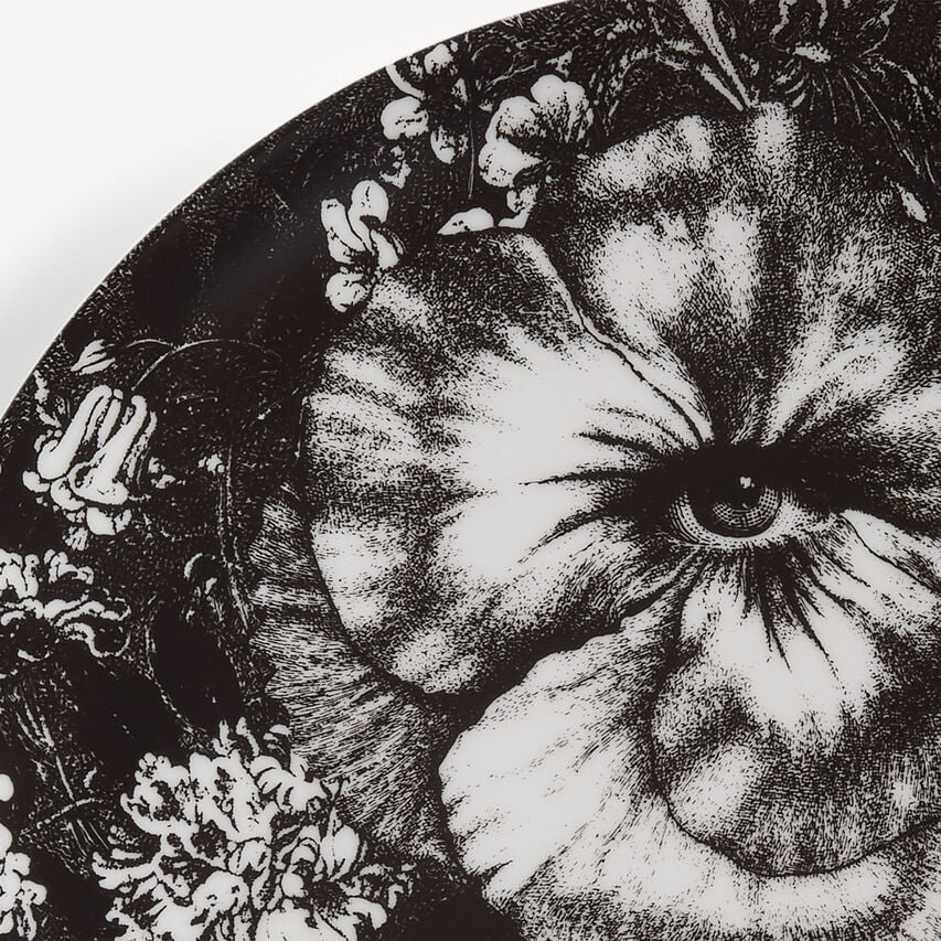 FORNASETTI Wall plate Tema e Variazioni n.315 White/Black PTV315XFOR21BIA