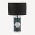 FORNASETTI Semi-cylindrical lampshade in pleated fabric black PAR024FOR23NER