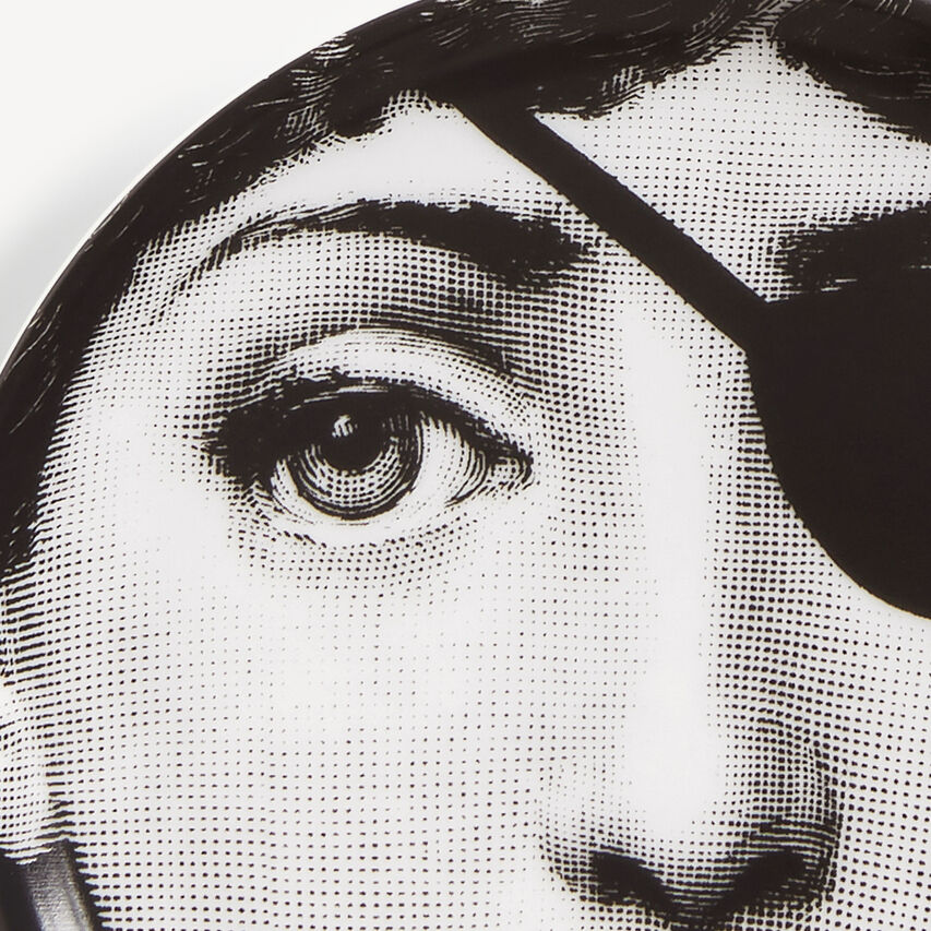 FORNASETTI Coaster Tema e Variazioni n.8 White/Black P17X008FOR21BIA