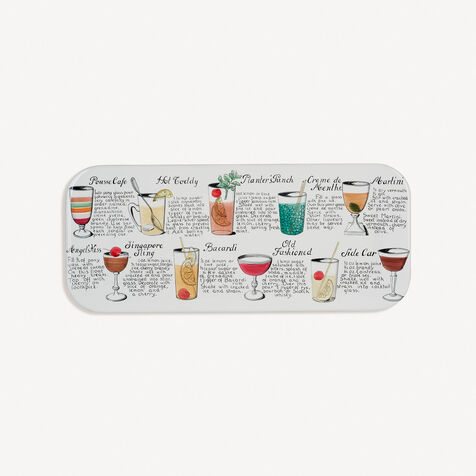 FORNASETTI Rectangular tray Cocktail Multicolour C21Y160FOR24BIA