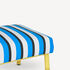 FORNASETTI Outdoor Bench Rigato turquoise/white/yellow PAN395MGEFOR22TUR
