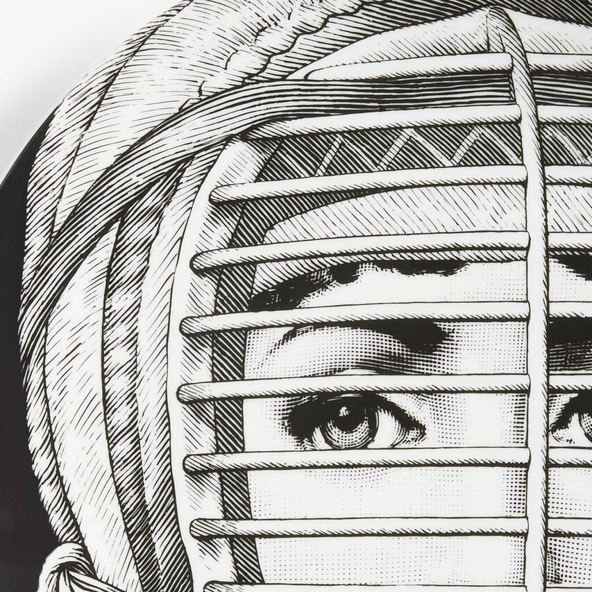 FORNASETTI Wall plate Tema e Variazioni n.290 White/Black PTV290XFOR21BIA