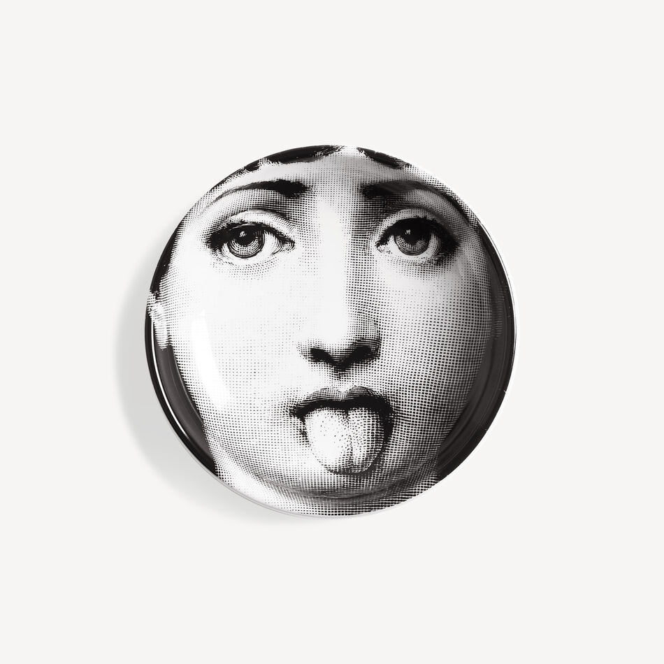 FORNASETTI Ashtray Tema e Variazioni n.82 White/Black P23X324FOR21BIA