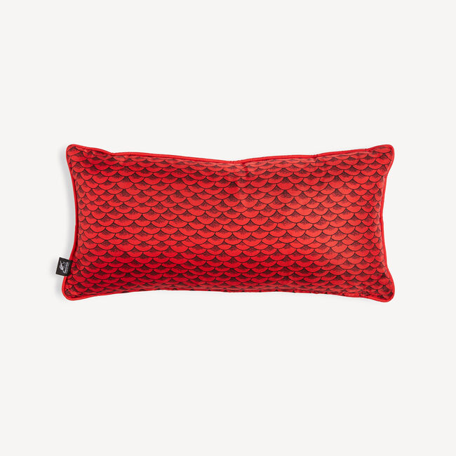 Shop Fornasetti Cushion Sardine Red In Multicolour