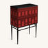 FORNASETTI Raised small sideboard Facciata Quattrocentesca Red/Black M44Y200FOR22ROS
