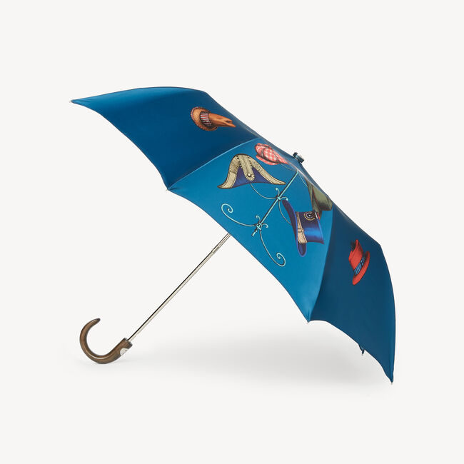 Fornasetti Folding Umbrella Cappelli In Blue