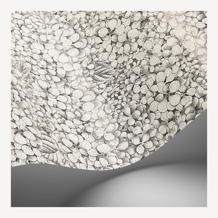 FORNASETTI Wallpaper Ortensia Black/White ORTENSFOR23BIA