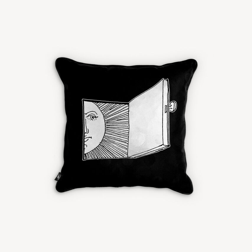 FORNASETTI Cushion Solingo White/Black PILLSL900FOR21BIA