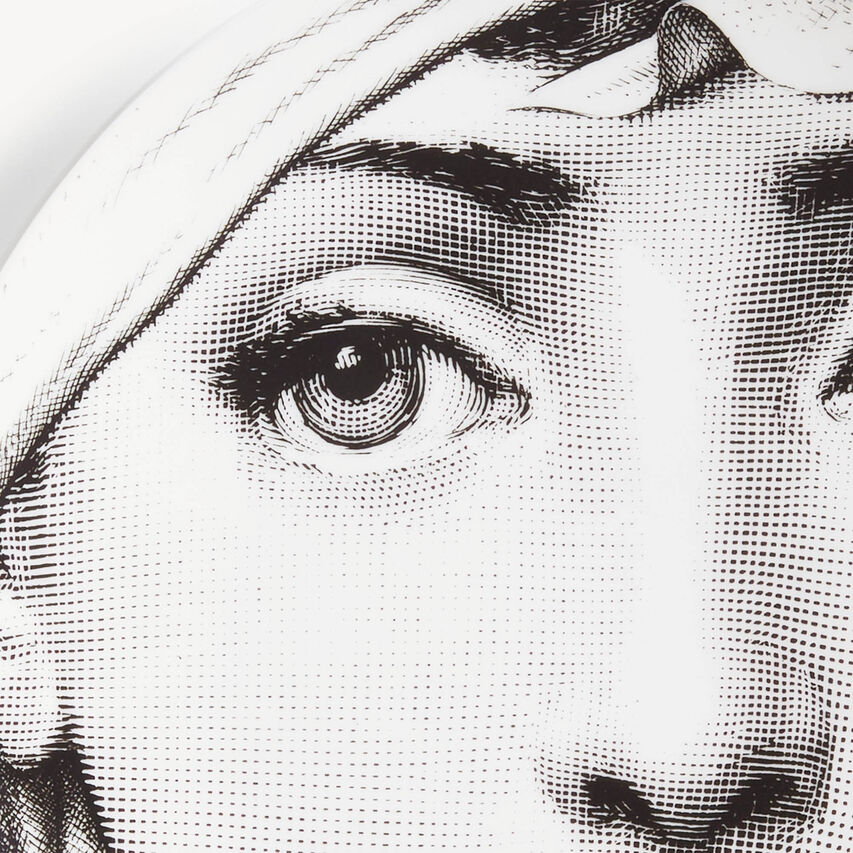 FORNASETTI Wall plate Tema e Variazioni n.148 White/Black PTV148XFOR21BIA