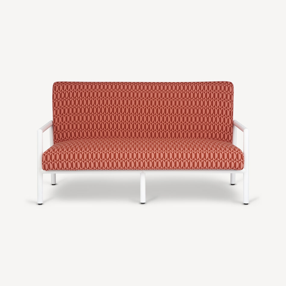 FORNASETTI Outdoor Sofa Losanghe Pink/Mattone/White DIV051MBEFOR22ROS