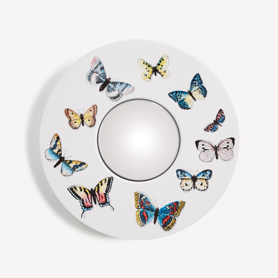 FORNASETTI Frame with convex mirror Farfalle Multicolour C38Y014FOR21BIA