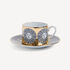 FORNASETTI Tea cup Sole white/black/gold P39Z288FOR21ORO
