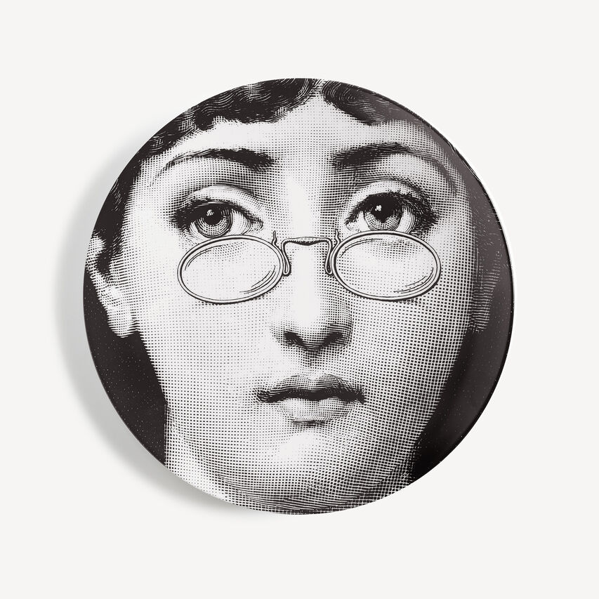 FORNASETTI Wall plate Tema e Variazioni n.155 White/Black PTV155XFOR21BIA