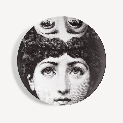 FORNASETTI Wall plate Tema e Variazioni n.285 White/Black PTV285XFOR21BIA