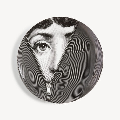 FORNASETTI Wall plate Tema e Variazioni n.401 White/Black PTV401XFOR21BIA