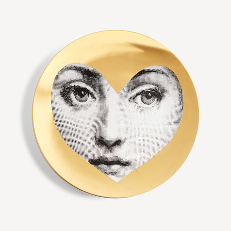 FORNASETTI Wall plate Tema e Variazioni n.41 White/Black/Gold PTVZ041FOR21ORO