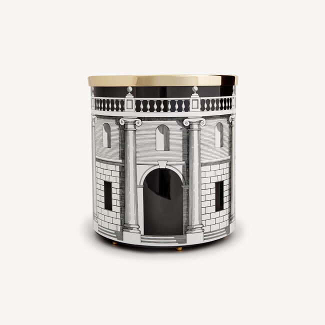 Fornasetti Paper Basket Casa Con Colonne In White/black | ModeSens