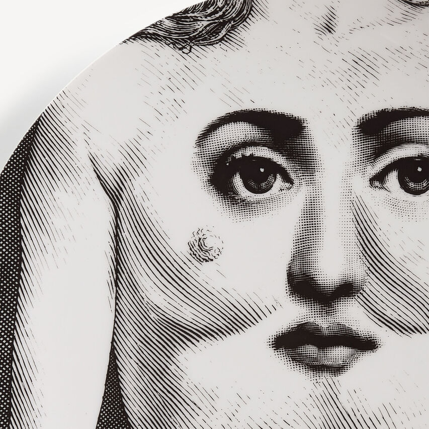 FORNASETTI Wall plate Tema e Variazioni n.301 White/Black PTV301XFOR21BIA