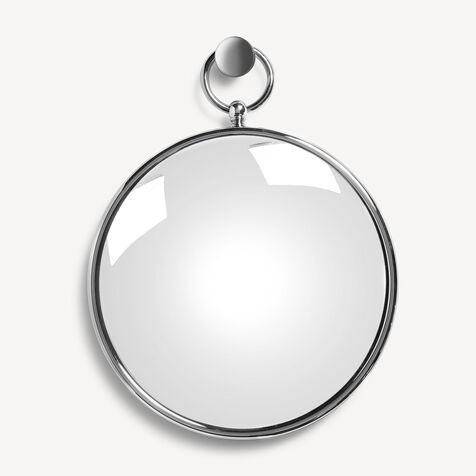 FORNASETTI Magic convex mirror with ring Silver C37N029FOR21ARG