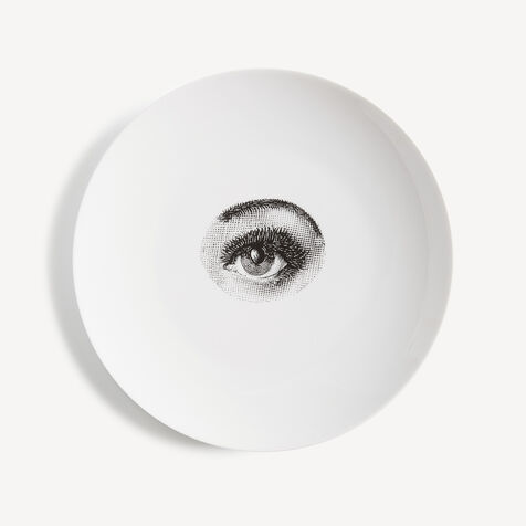 FORNASETTI Wall plate Tema e Variazioni n.35 White/Black PTV035XFOR21BIA