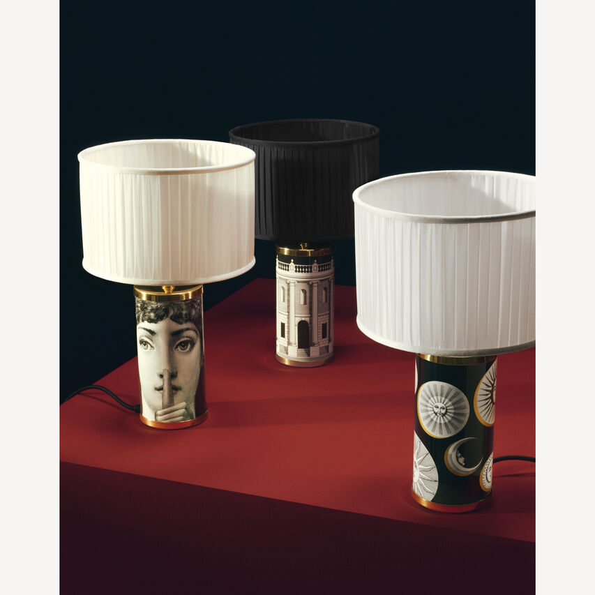FORNASETTI Small lamp Silenzio White/Black C05X334FOR25BIA