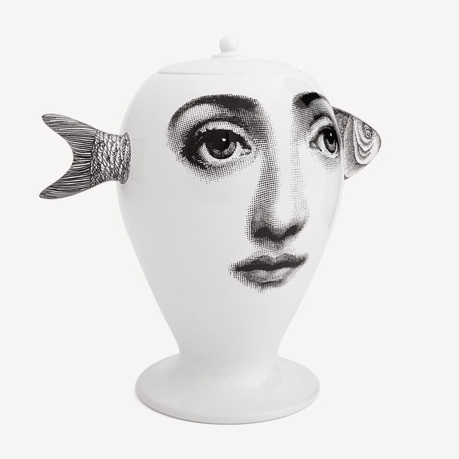 Shop Fornasetti Vase Pesce In White/black