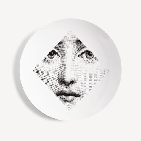 FORNASETTI Wall plate Tema e Variazioni n.65 White/Black PTV065XFOR21BIA