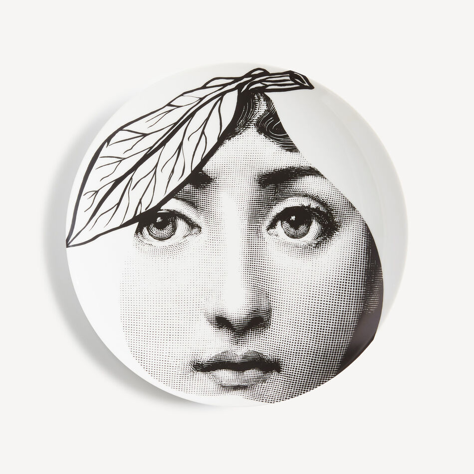 FORNASETTI Wall plate Tema e Variazioni n.24 White/Black PTV024XFOR21BIA