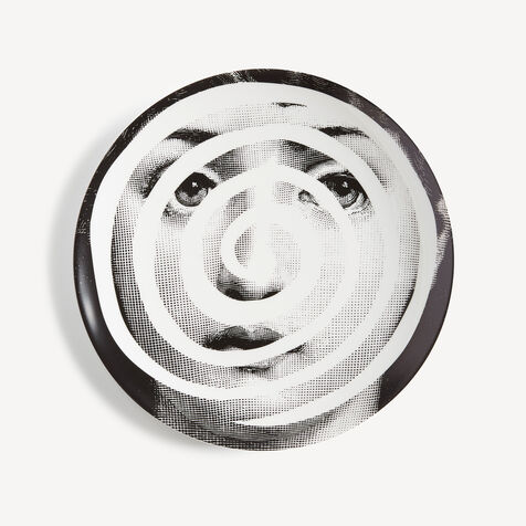 FORNASETTI Wall plate Tema e Variazioni n.18 White/Black PTV018XFOR21BIA