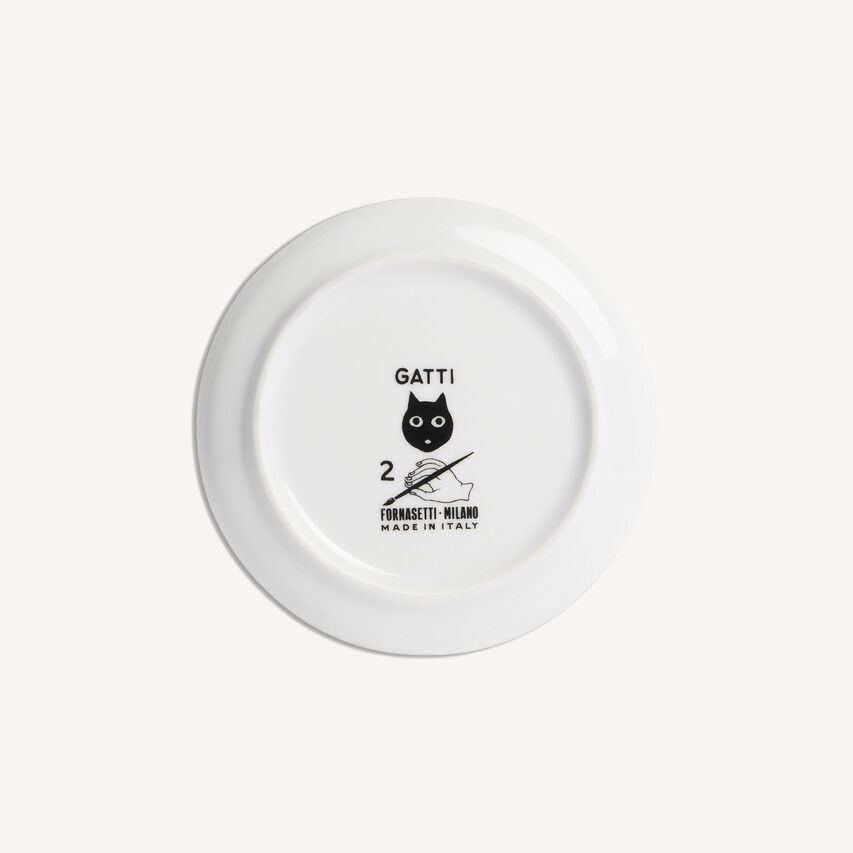 FORNASETTI Decorative holder Gatti no.4 White/Black P63X1114FOR25BIA