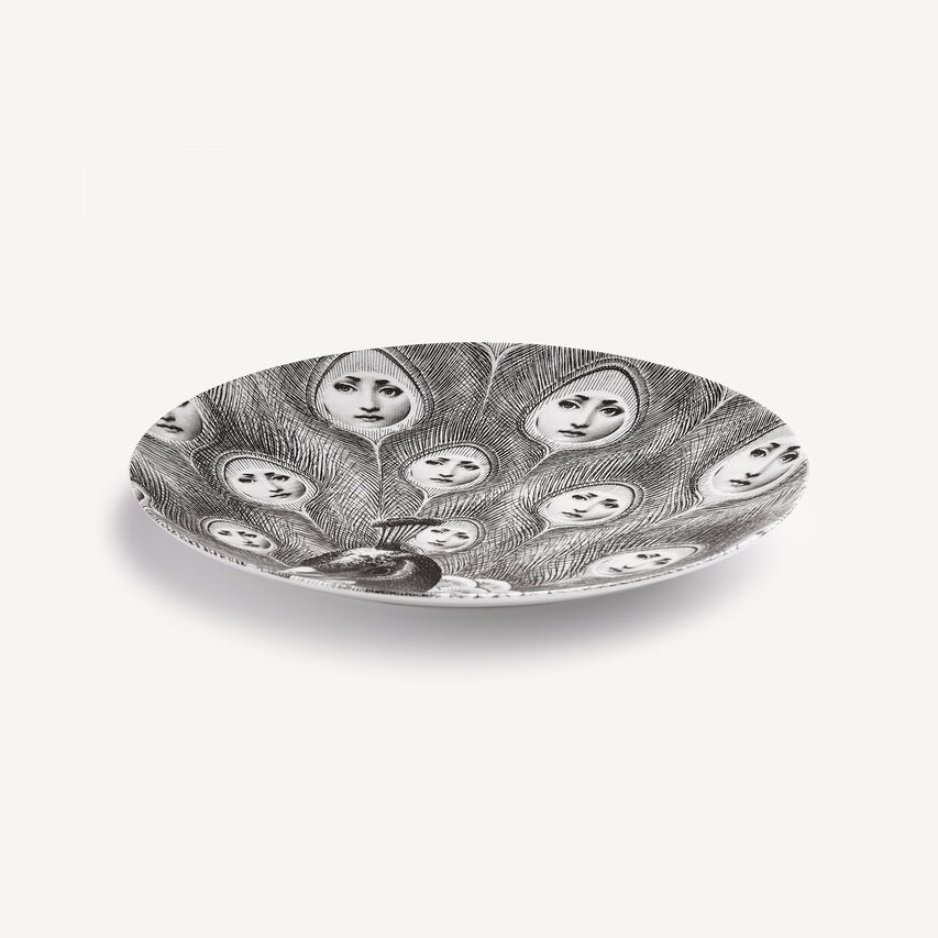 FORNASETTI Wall plate Tema e Variazioni n.259 White/Black PTV259XFOR21BIA