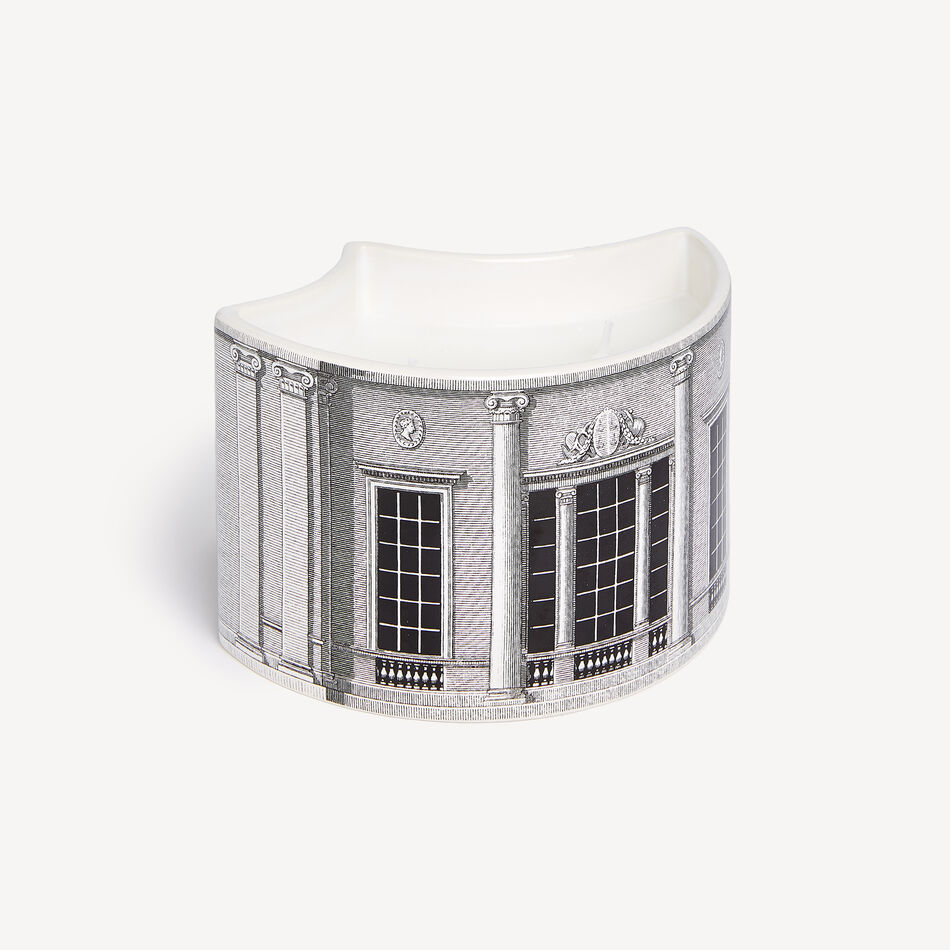 FORNASETTI NEL MENTRE Vase scented Candle - Architettura Décor - Immaginazione Fragrance White/Black FPJ419XIMFOR22BIA