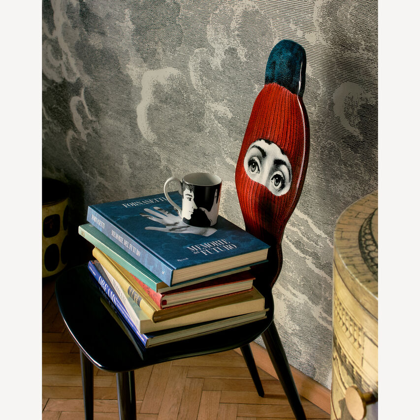 FORNASETTI Marameo Mug White/Black P14X005FOR24NER