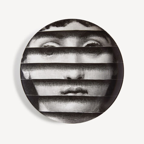 FORNASETTI Wall plate Tema e Variazioni n.126 White/Black PTV126XFOR21BIA