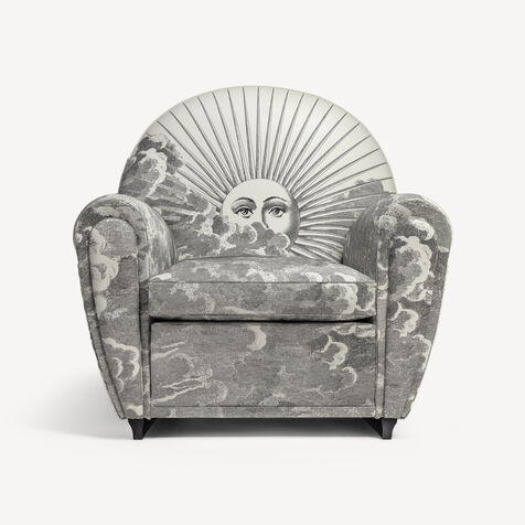FORNASETTI Vanity Fair XC Armchair Imagine Edition White/Grey FOFRAUFOR24BIA