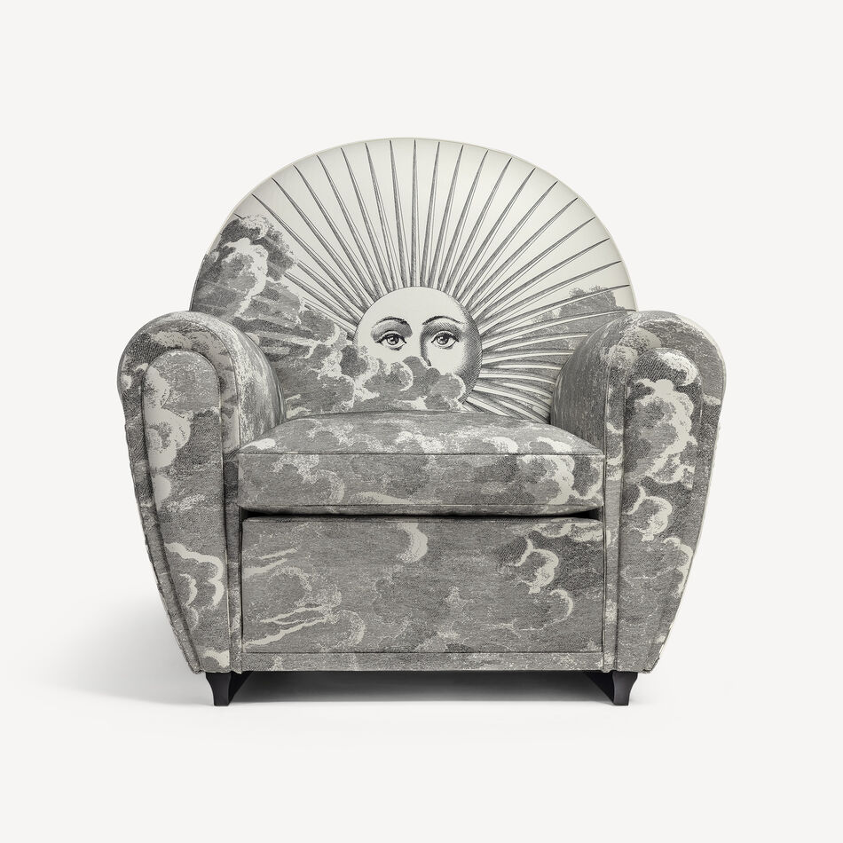 FORNASETTI Vanity Fair XC Armchair Imagine Edition White/Grey FOFRAUFOR24BIA