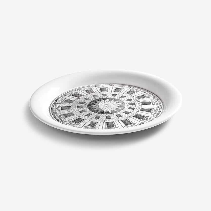 FORNASETTI Tray Cortile White/Black C26X000FOR21BIA