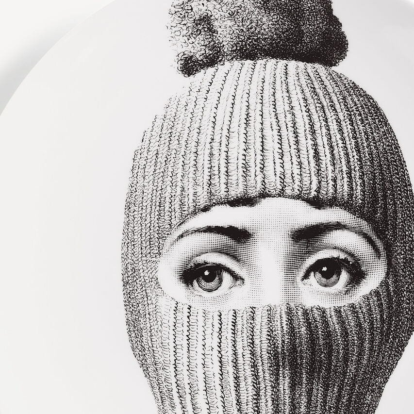 FORNASETTI Wall plate Tema e Variazioni n.160 White/Black PTV160XFOR21BIA