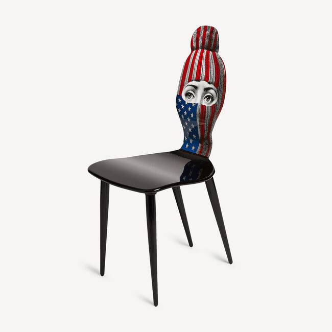 Shop Fornasetti Chair Lux Gstaad - Usa Flag In Multicolour